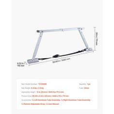 VEVOR Stabilizator za prikolico nastavljive višine 3048x7112 mm srebrn zložljiv