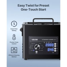 VEVOR Ultrazvočni čistilec 3L 275x17x26 cm iz nerjavečega jekla