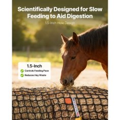 VEVOR Okrogla bala sena 18x18x18 m počasni hranilec