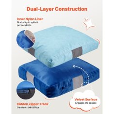 VEVOR Blazina za padce 150x150x30 cm modra