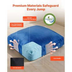 VEVOR Blazina za padce 150x150x30 cm modra