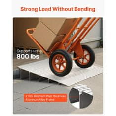 VEVOR Pragovni prag rampa 677x865x138 mm aluminij srebrna