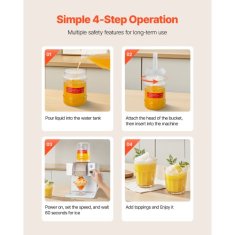 VEVOR Aparat za led Snežinka stroj za led 40x24x40 cm srebrn