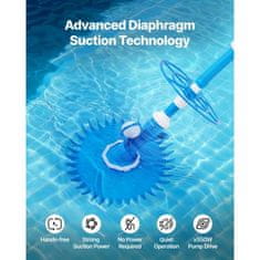 VEVOR Sesalni čistilec bazena 525x4535x430 mm za vgrajene in nadzemne bazene