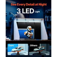 VEVOR Airbrush razpršilna kabina 545x475x370 mm dvojni ventilatorji prenosni modeli za slikanje