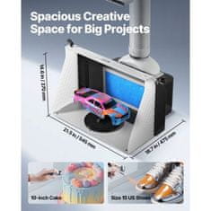 VEVOR Airbrush razpršilna kabina 545x475x370 mm dvojni ventilatorji prenosni modeli za slikanje