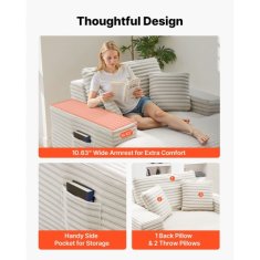 VEVOR Ležalna stol 8035 1380x1500x700 mm bež