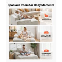 VEVOR Ležalna stol 8035 1380x1500x700 mm bež