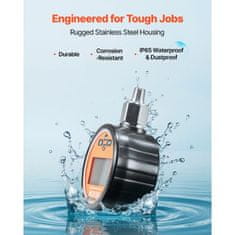 VEVOR Hidravlični merilnik tlaka digitalni 0-700 Bar vodoodporen iz nerjavečega jekla