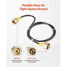 VEVOR Hidravlični komplet za polnjenje dušikovega akumulatorja testni sistem tlaka 0-100 bar