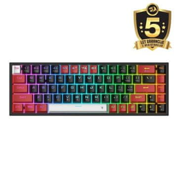 Redragon CASTOR K631RGB PRO ŽIČNA/BREZŽIČNA/BT MEHANSKA TIPKOVNICA, RDEČA STIKALA