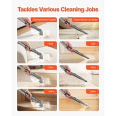 VEVOR Stroj za čiščenje preprog 385x190x328 mm temno siv prenosni