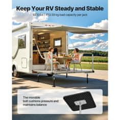 VEVOR Podpora za izvlečni del prikolice nastavljiva višina 54102x12192 mm črna komplet 2 kosa