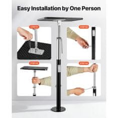 VEVOR Podpora za izvlečni del prikolice nastavljiva višina 54102x12192 mm črna komplet 2 kosa