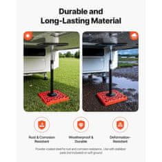 VEVOR Podpora za izvlečni del prikolice nastavljiva višina 54102x12192 mm črna komplet 2 kosa