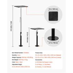 VEVOR Podpora za izvlečni del prikolice nastavljiva višina 54102x12192 mm črna komplet 2 kosa