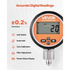 VEVOR Hidravlični testni komplet digitalni merilnik 700 bar 16 m cev