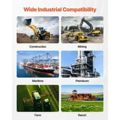 VEVOR Hidravlični testni komplet digitalni merilnik 700 bar 16 m cev