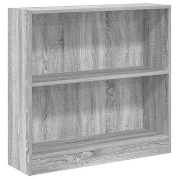 Vidaxl Knjižna omara siva sonoma 80x24x76 cm inženirski les