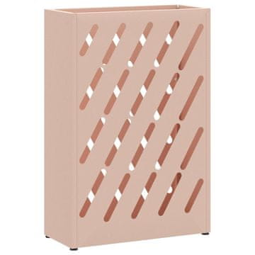 Vidaxl Stojalo za dežnik Roza 28 x 12 x 41 cm Jeklo