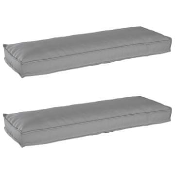 Vidaxl Set blazin za palete 2 szt. Siva 120 x 40 x 8 cm Oxford blago