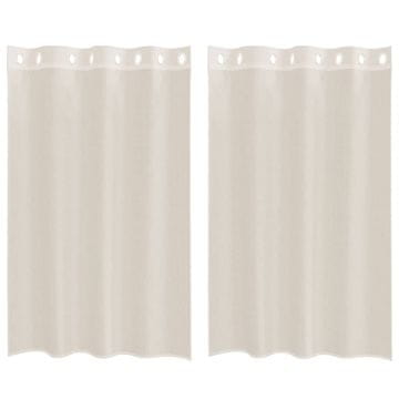 Vidaxl Voile zavese z vponkami 2 kosa kremna 140x175 cm