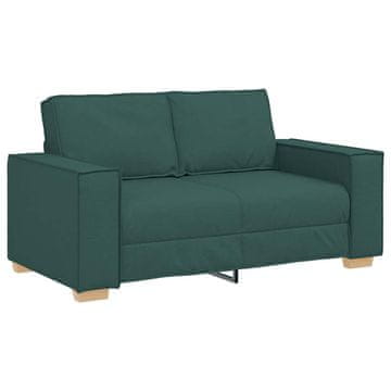 Vidaxl Dvosed temno zelen 160x78x84 cm blago
