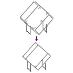 Vidaxl Stojalo za drva z lesenim vrhom olivno zelene 80x25x80 cm