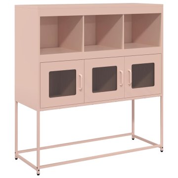 Vidaxl Komoda roza 100,5x39x107 cm hladno valjano jeklo