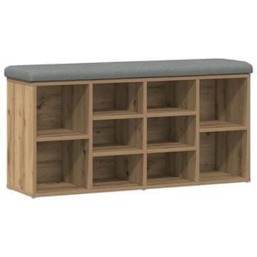 Vidaxl Lavica za čevlje Artisan Oak 102x32x50 cm Inženirski les