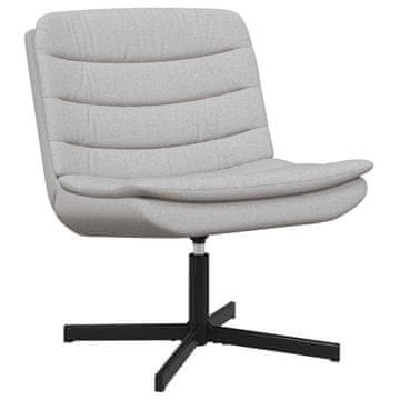 Vidaxl Vrtljiv stol Oblačno siva 63 x 75 x 76 cm blago