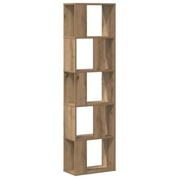 Vidaxl Knjižna omara 5-nadstropna hrast 45x23,5x162,5 cm inž. les