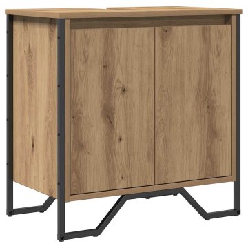 Vidaxl Kopalniška omara za umivalnik Umetni hrast 60 x 35 x 60 cm
