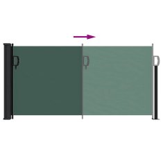 Vidaxl Zložljiva stranska tenda temno zelena 100x300 cm