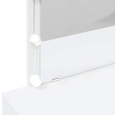 Vidaxl Toaletna mizica z LED lučkami bela 100x40x120 cm