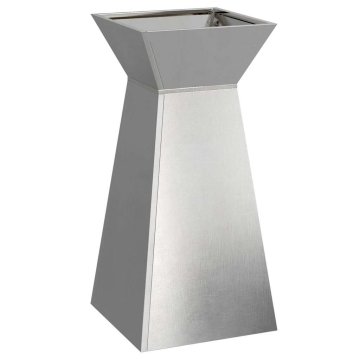 Vidaxl Stolpna posoda Srebrna 35 x 35 x 73 cm Nerjaveče jeklo