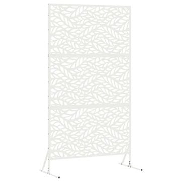 Vidaxl Zaslonska zaščita Bela 100 x 50 x 180 cm Jeklo