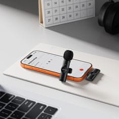 Borofone BFK16 brezžični lavalier mikrofon USB-C, črn