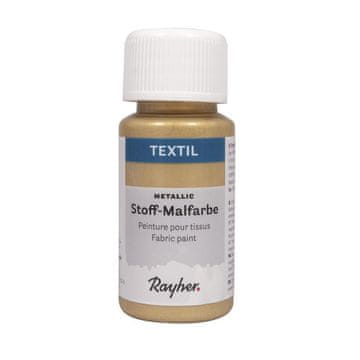 Rayher.	 Barva za tekstil kovinska, zlata, 50ml