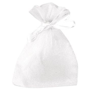 Rayher.	 Organza vrečke, bele, 7,5x10 cm, 6 kom.
