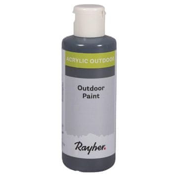 Rayher.	 Akrilna barva za zunanjo uporabo, temno siva, 80ml