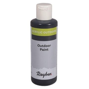 Rayher.	 Akrilna barva za zunanjo uporabo, črna, 80ml