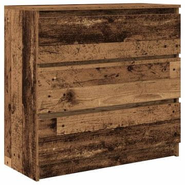 Vidaxl Komoda starinski les 80x35x76 cm inženirski les