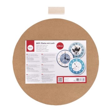 Rayher.	 Lesena podlaga za uro z luknjo, 30cm