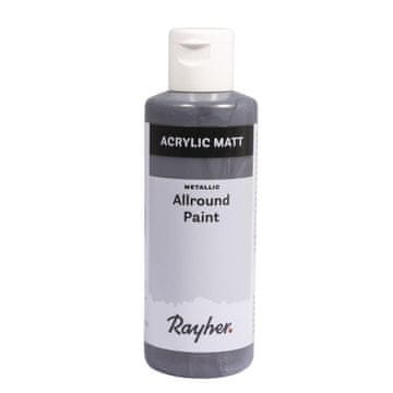 Rayher.	 Akrilna barva, kovinska, antracitna, 80ml