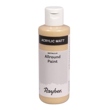 Rayher.	 Akrilna barva, kovinska, briljantno zlata, 80ml