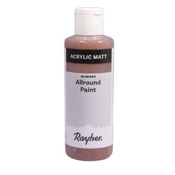 Rayher.	 Akrilna barva z bleščicami, briljantna bakrena, 80ml