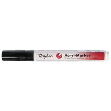 Rayher.	 Flomaster akrilni, črn, 2-4 mm