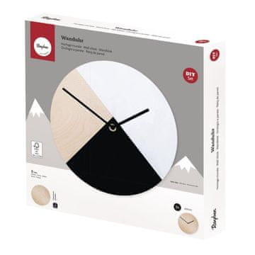 Rayher.	 Ustvarjalni set: Ura stenska, lesena, 25cm, + dodatki