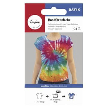 Rayher.	 Barva za ročno barvanje tekstila, denim modra